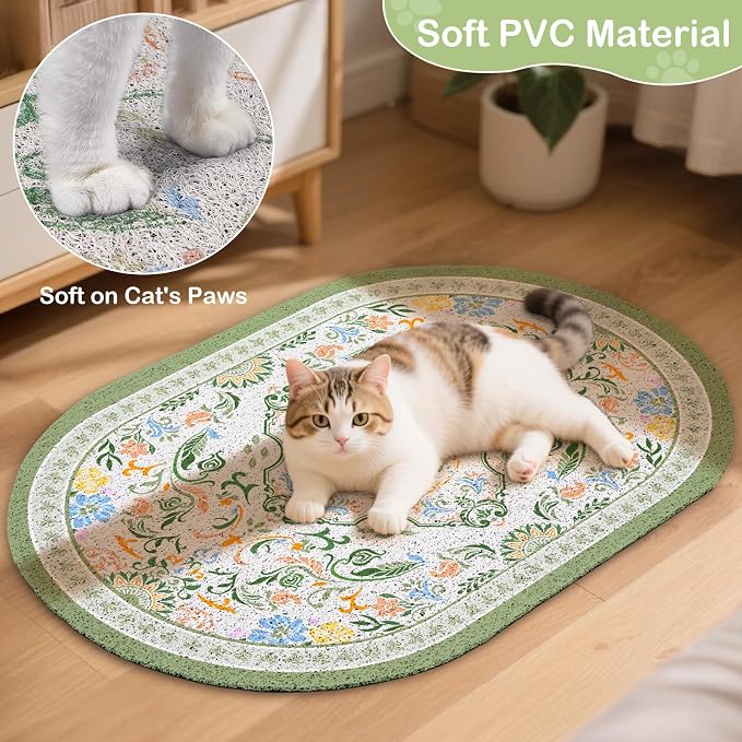 Bienbee Cat Litter Mat, Urine and Water Proof, Bean-Green M - Image 5