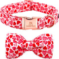 Lionheart glory Dog Bow Collar Valentine's Day Dog Collars Adjustable Soft Red by LionheartGlory