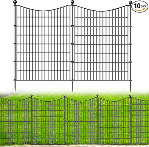10 Panels No Dig Dog Fence Outdoor by OutdoorFence