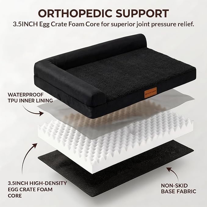 Patas Lague Orthopedic XL Dog Bed Large Sized Dog 48''X30'', Waterproof L - Image 5