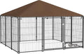 PawHut Outside Dog Kennel, Garden Playpen Fence Crate Enclosure Cage Rotating by PawHut