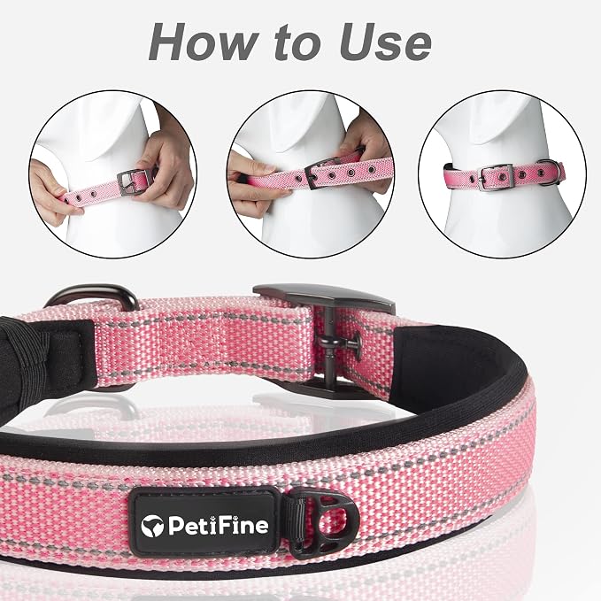 PetiFine Neoprene Padded Dog Collar, Heavy Duty Comfort Dog Collar - Image 6