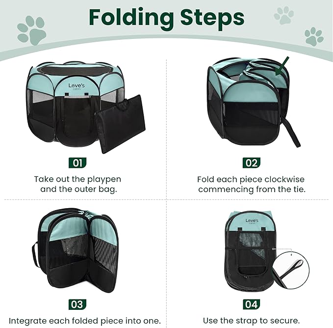 Love's cabin Pet Puppy Dog Playpen, Large Dog Tent Crates Cage Indoor/Outdoor - Image 8