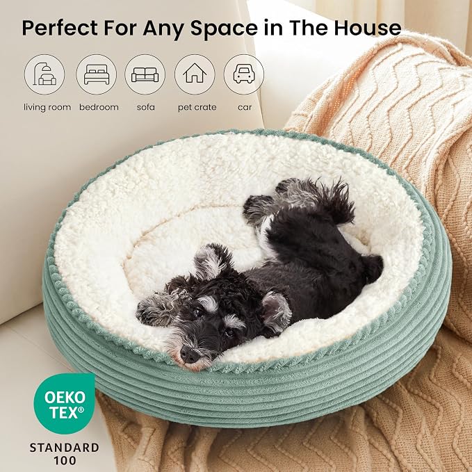 Love's cabin Round Donut Cat and Dog Cushion Bed, 25in Pet Bed - Image 6