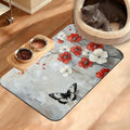 ButterflyFlowers Dog Cat Food Mat by Unknown