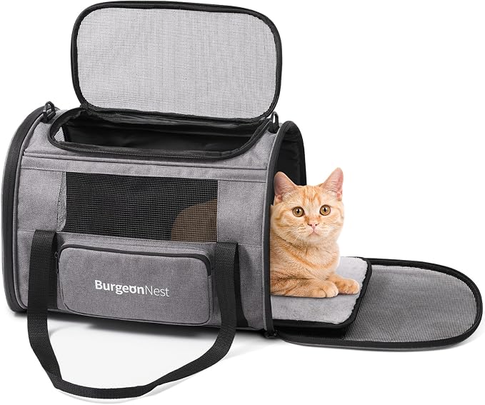BurgeonNest Cat Carriers for Small Cats Under 15, Medium Puppy Under 25 lbs by Lifelongfriendsbelovedfamily