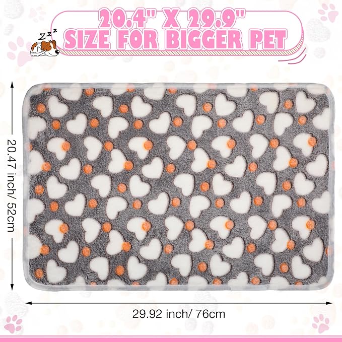 Chumia 18 Pcs Fleece Pet Blanket Soft Warm Sleep Mat Fluffy Cute Puppy Supplies - Image 2