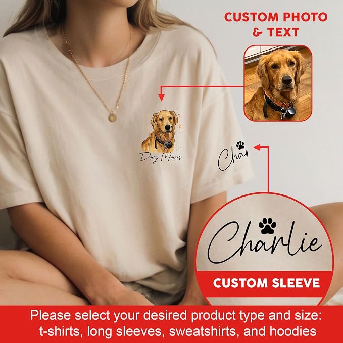 Custom Dog Mom Shirt Gifts for Women, Mother's Day Hoodie, Custom Shirt - Image 2
