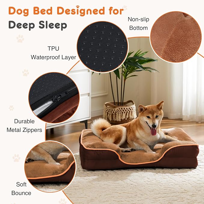 Sweetcrispy Orthopedic Dog Bed, XL Large Memory Foam Puppy Cat Bed - Image 3