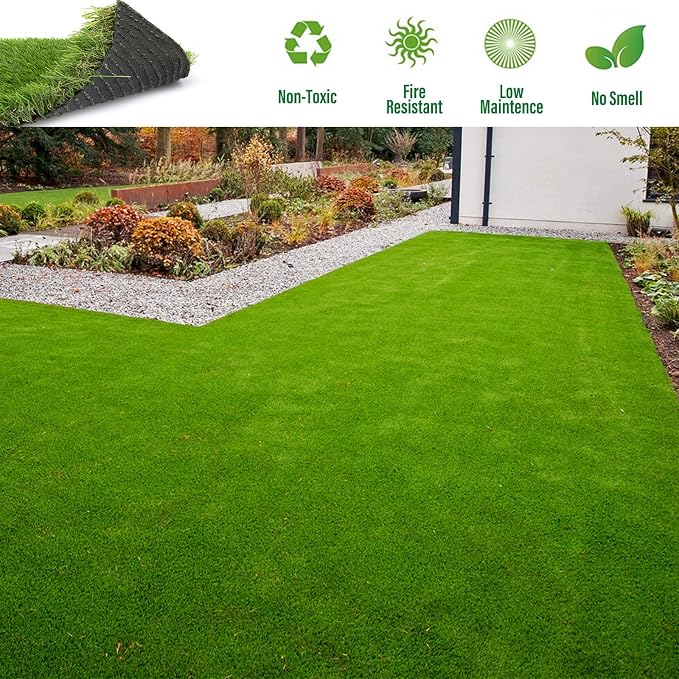 Artificial Grass Rug Outdoor Indoor 6FTX44FT Fake Grass Carpet Green Synthetic - Image 7
