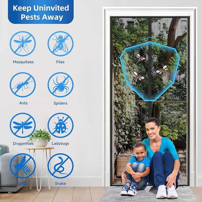 Upgraded PET Mesh Magnetic Screen Door Stronger Than Fiberglass and Polyester - Image 7