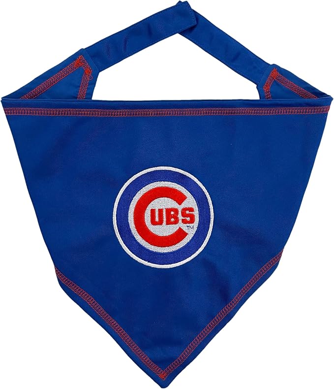 Pets First MLB Chicago Cubs TIE Bandana, Large/X-Large. Dog Bandana Scarf Bib by PETSFIRST
