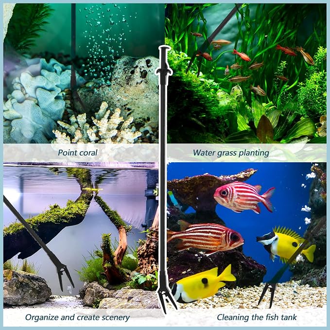Gisafai 2 Pcs Plastic Aquarium Tongs 27 Inches Long Multi Purpose Trimming - Image 6