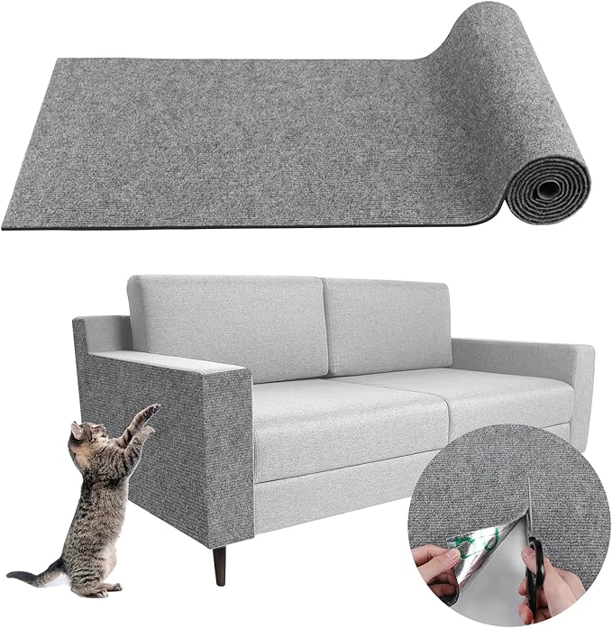 Climbing Cat Scratcher Mat Trimmable Cat Scratching Post Carpet 157.4’’x15.8’’ by LSGCQ