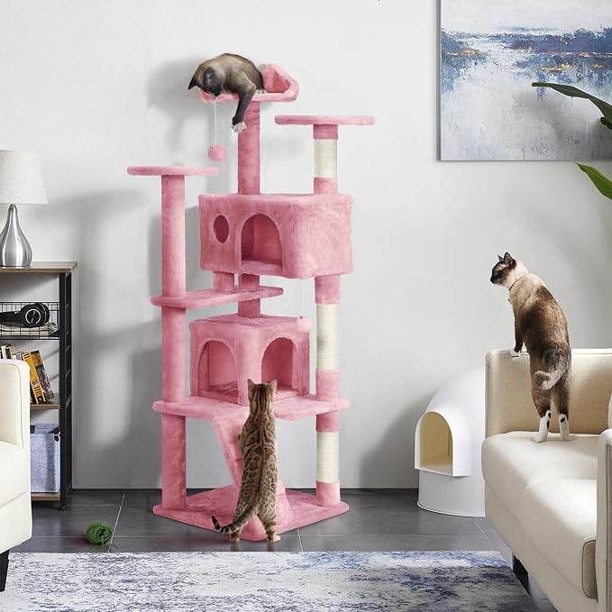 Yaheetech 62in Cat Tree Tower for Indoor Cats, Kitten Furniture - Image 2