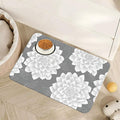 Dahlia Dog Cat Food Mat, Non-Slip Water Bowl Placemat, Indoor Pet Accessories by Unknown