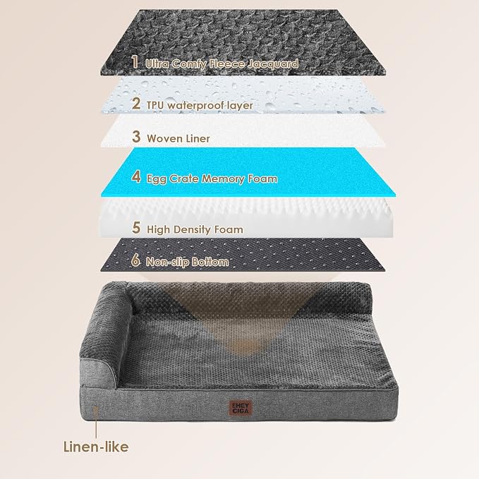EHEYCIGA XL Dog Bed Memory Foam - Image 5