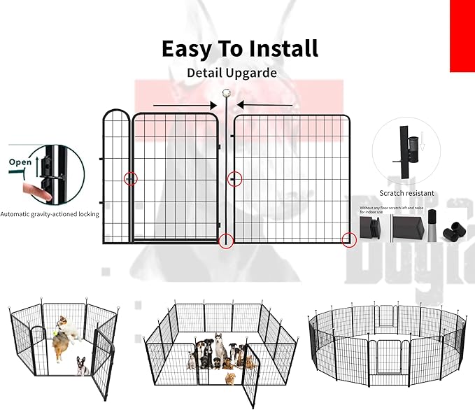 Portable Dog Crates & Playpen, Indoor/Outdoor, Easy-Carry Straps, One Door - Image 6