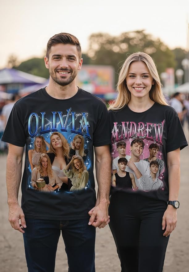 Custom Bootleg Rap Shirt with Photo Text, Vintage Custom Picture Shirt - Image 6