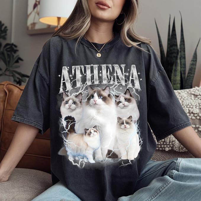 Custom Bootleg Rap Tee, Personalized Girlfriend Vintage Graphic T-Shirt - Image 2