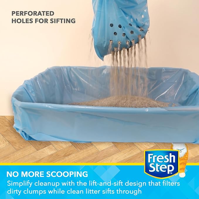 Fresh Step Jumbo Sifting Drawstring Cat Litter Box Liners, Heavy Duty Kitty - Image 3