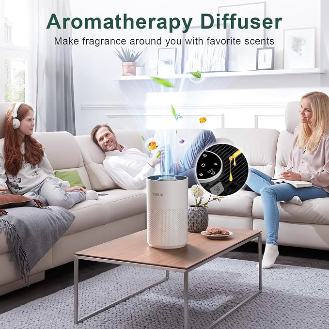 Air Purifiers for Bedroom Home up to 1250 ft², Vniup H14 True HEPA Room Air - Image 2