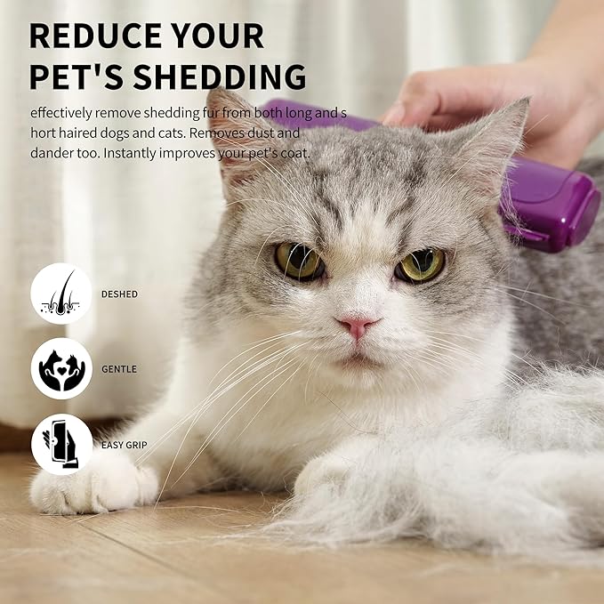 Multi-Pet Deshedding Brush & Shedding Blade - Image 2