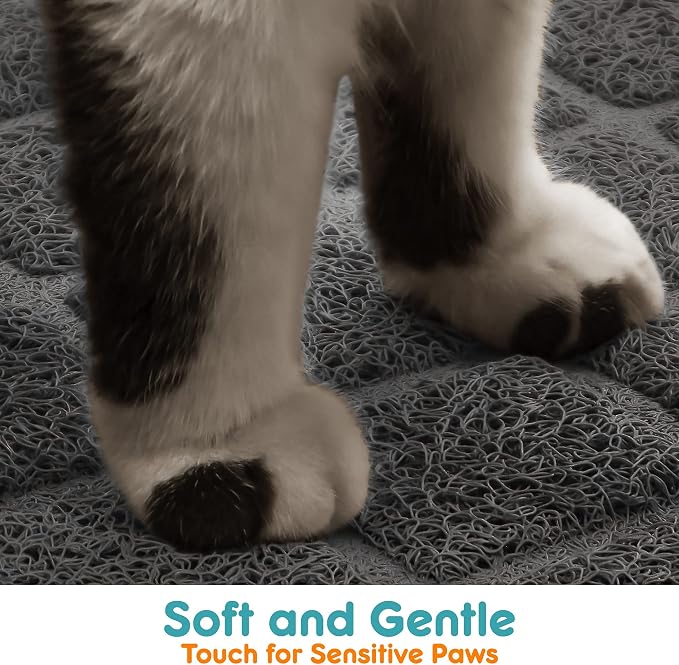 Cat Litter Mat Litter Trapping Mat, Less Waste Cat Litter Box Mat, Soft on - Image 4