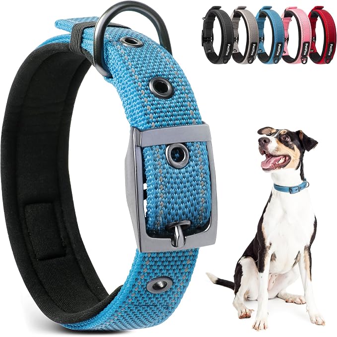 PetiFine Dog Collars for Medium Dogs, Neoprene Padded and Adjustable, by PetiFine
