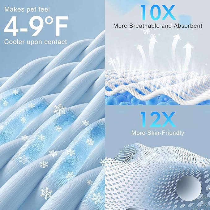 BEAUTYZOO Upgraded Dog Self Cooling Mat Ice Silk Chill Pads - Image 7