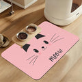 Pink Cat Meow Dog Food Mat–Christmas Stocking Absorbent Quick Dry Feeding by LUTASER