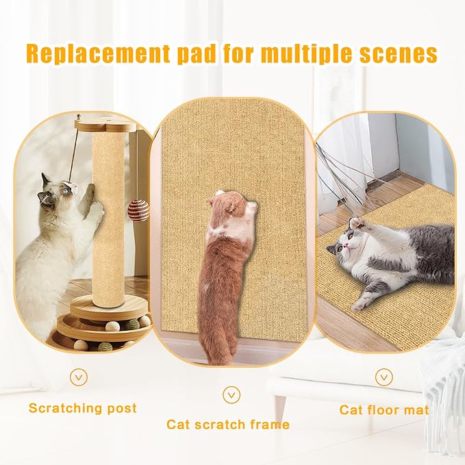 Cat Scratch Mat, 118.5"x17.4" Trimmable Self-Adhesive Cat Scratch Furniture - Image 5