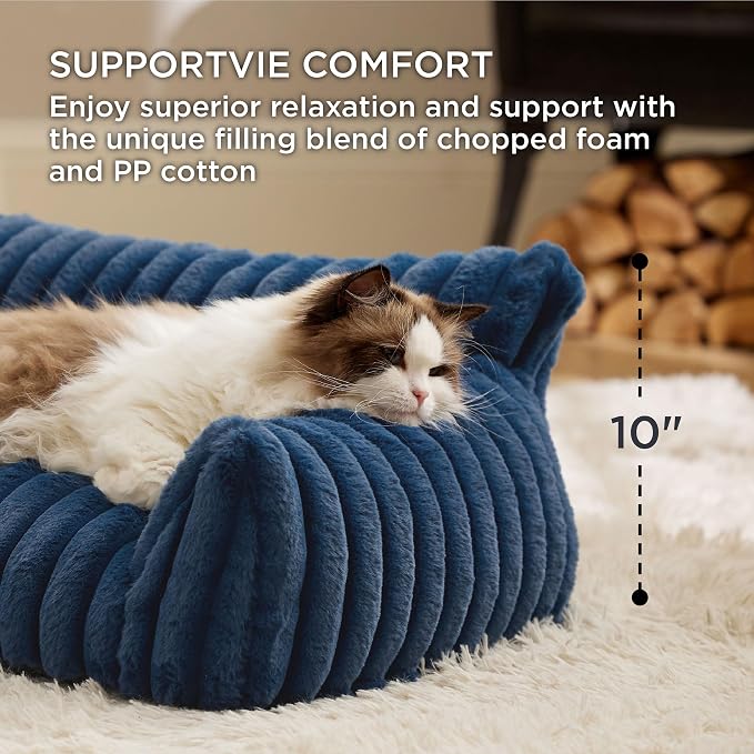 Bedsure ComfyFleece™ Cute Cat Couch - Image 3