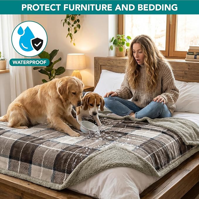 PetAmi Waterproof Dog Blanket for Medium Large XL Dog Puppy Cat Throw for Couch - Image 2