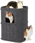 FUKUMARU Cat House for Indoor Cats, 23.62 Inch Large Cat Bed Cave Condo by FUKUMARU