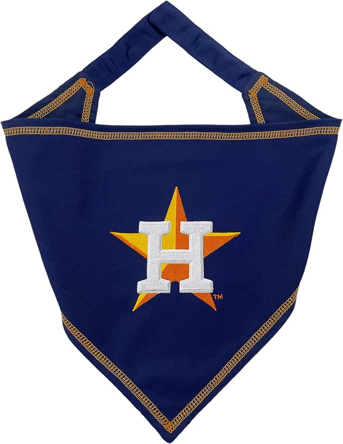 Pets First MLB Houston Astros TIE Bandana, Small/Medium. Dog Bandana Scarf Bib by PETSFIRST