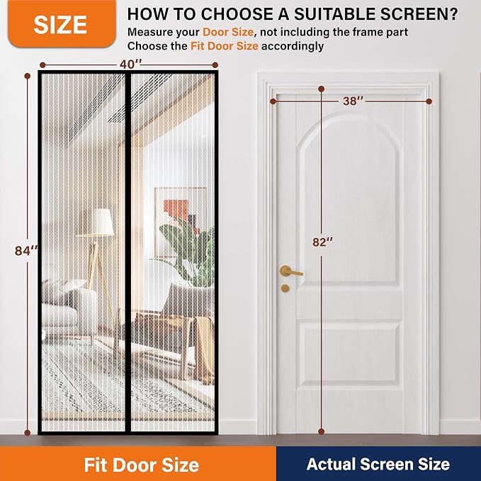 Magnetic Screen Door，Screen Door Mesh，Keep Bugs Out, Heavy-Duty Mesh Curtain - Image 2