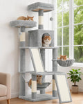 Multi-Level Cat Tree for Indoor Cats, Cat Tower by Gitelnour