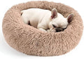 Hoewina Dog & Cat Bed for Indoor Cats, 20in Calming Donut Bed for Puppy and by Hoewina