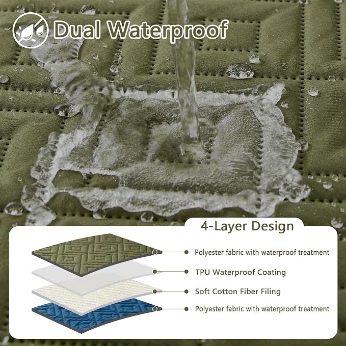 hyha Waterproof Dog Blanket, Soft Dog Bed Cover Pet Blankets, Waterproof Sofa - Image 2