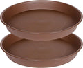2 Pack of 8 inch Plant Saucer Clear, Heavy Duty Plastic Plant Water Tray 8 inch by Bleuhome