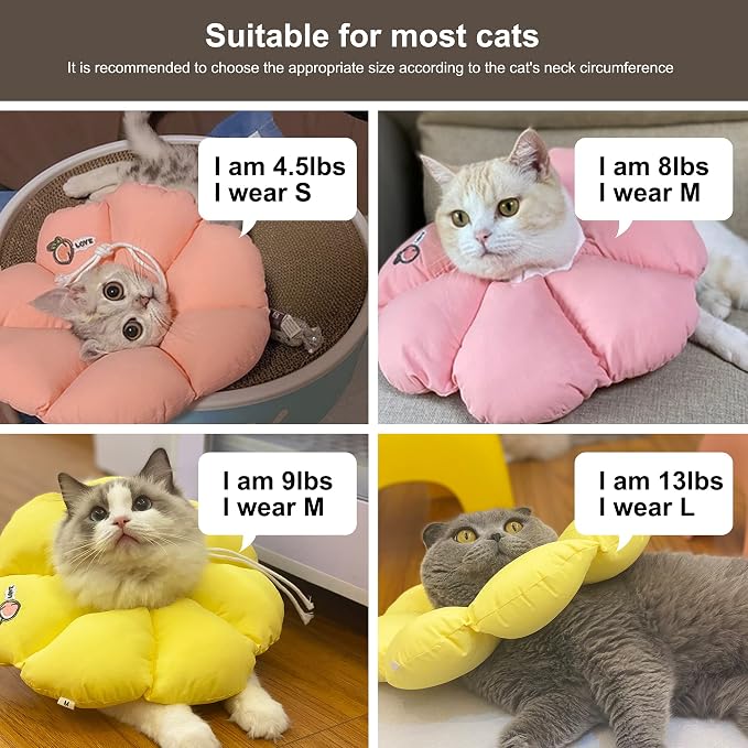 HiDREAM Cat Cone Collar, Cute Waterproof Elizabethan e Collar - Image 5