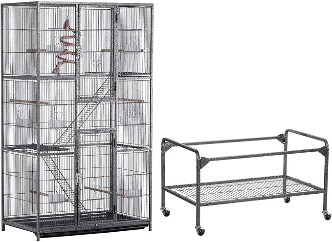 Yaheetech 69-Inch Extra Large Wrought Iron 3 Levels Ferret Chinchilla Sugar - Image 5
