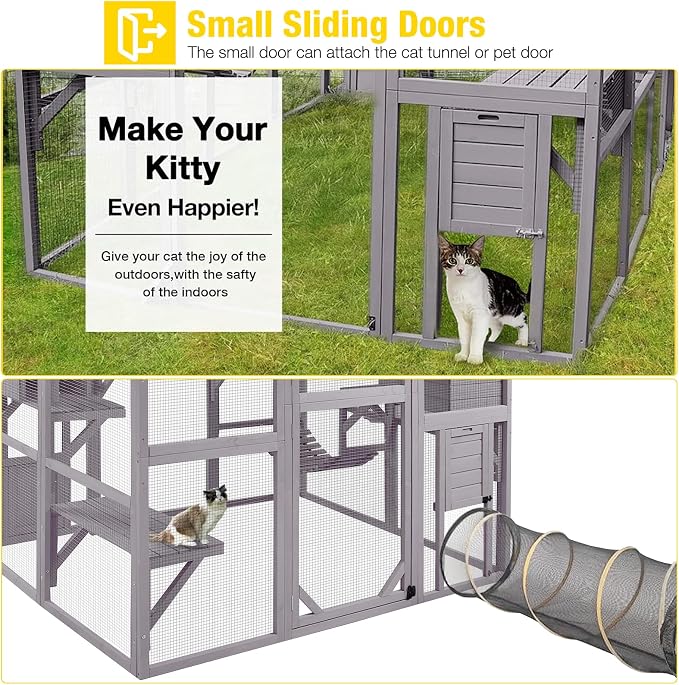 Aivituvin Cat House Outdoor Catio Kitty Enclosure - Image 7
