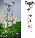 SUNNYPARK Bird Bath with Trellis Outdoor, Antique Garden Iron Trellis with by SUNNYPARK