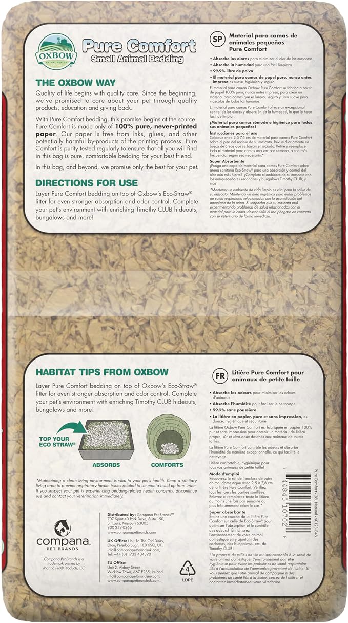 Oxbow Pure Comfort Bedding, & Guinea Pig Bedding, Bunny Supplies - Image 2