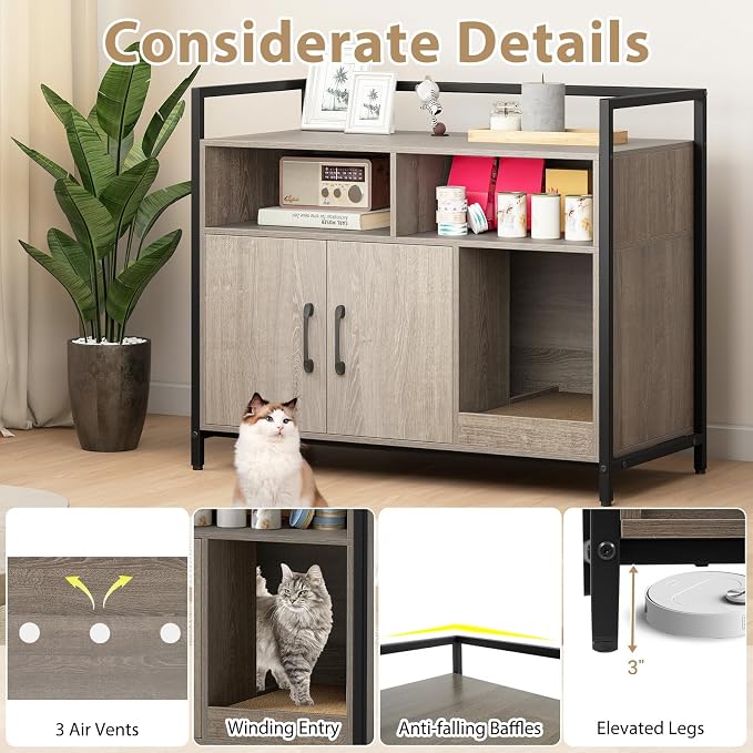 Giantex Cat Litter Box Enclosure - Image 6