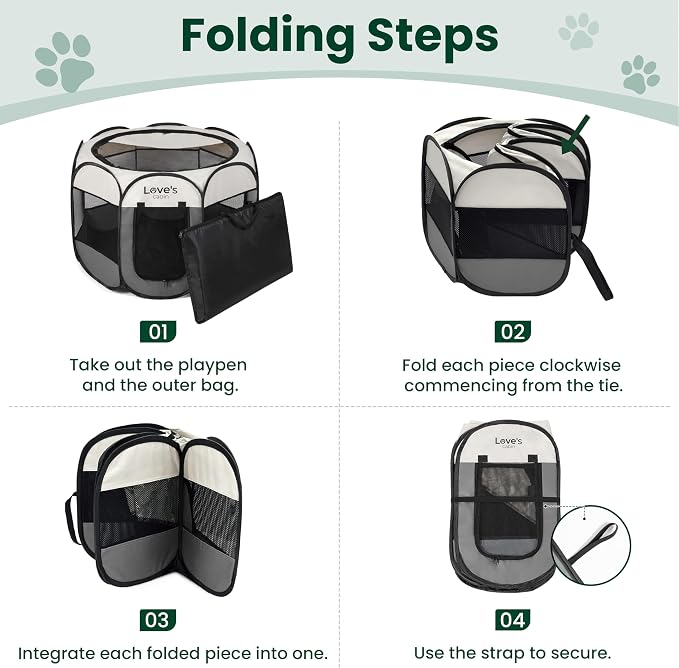 Love's cabin Pet Puppy Dog Playpen, Medium Dog Tent Crates Cage Indoor/Outdoor - Image 8