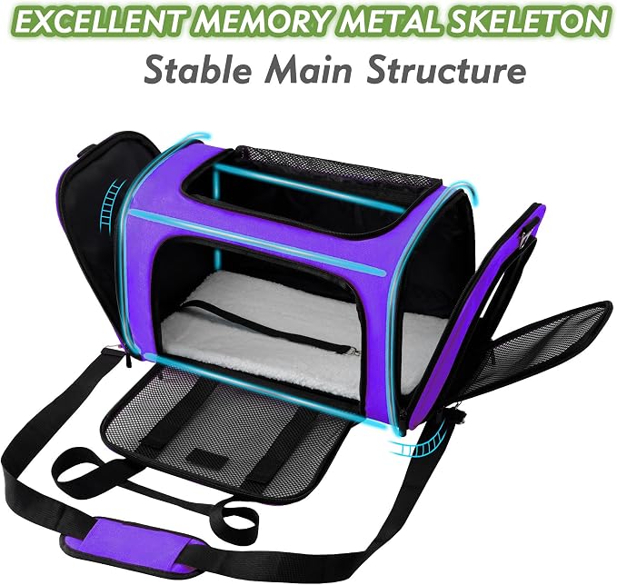 Soundy Large Cat Carrier Dog Carrier Under 25 Lbs, Collapsible Ventilated - Image 2