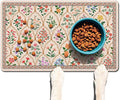 Absorbent Pet Dog Bowl Mat for Food and Water, Pet Cat Food Feeding Mat by Ideasonna